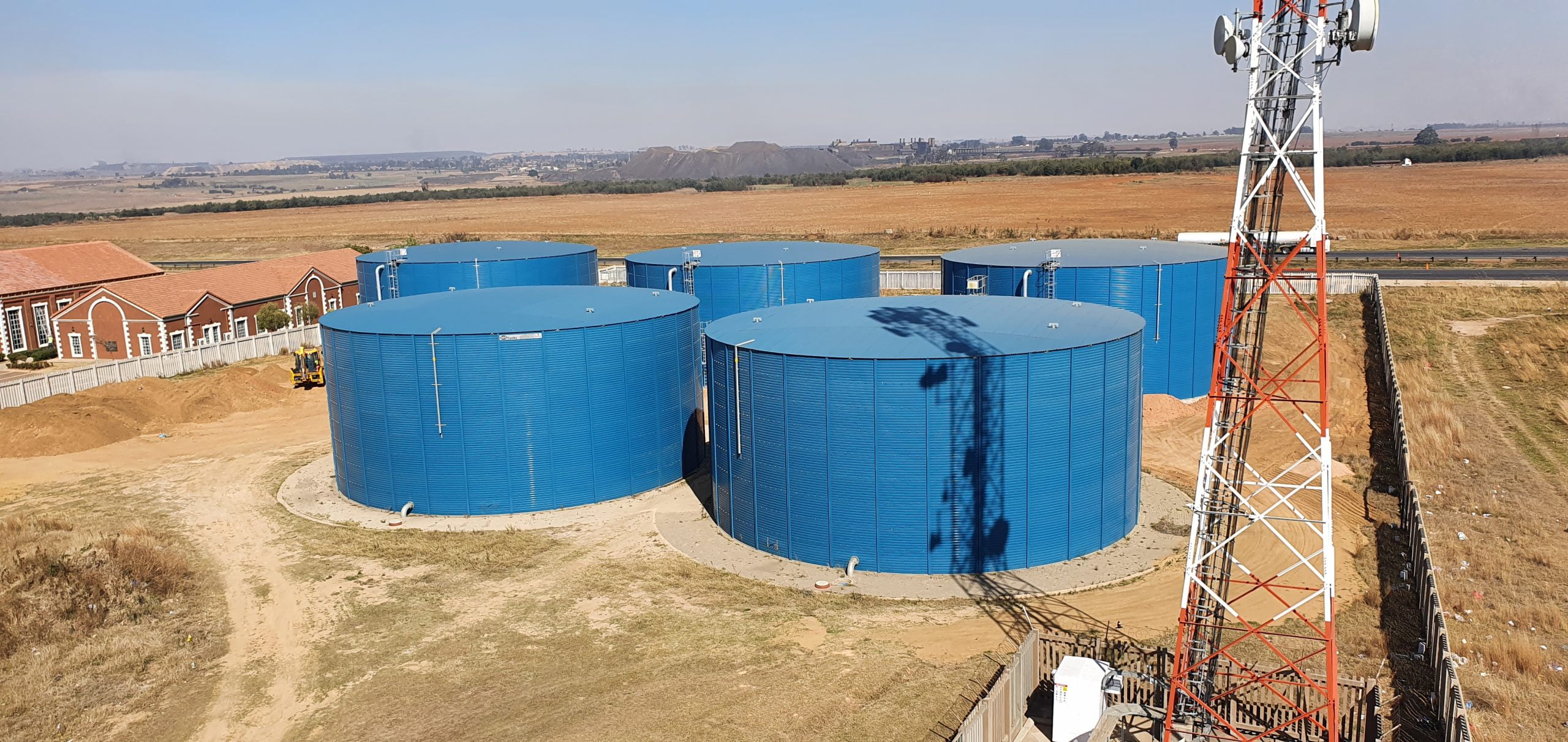 SBS-Group-Municipal InstallationTank Farm installed to increase bulk potable water storage